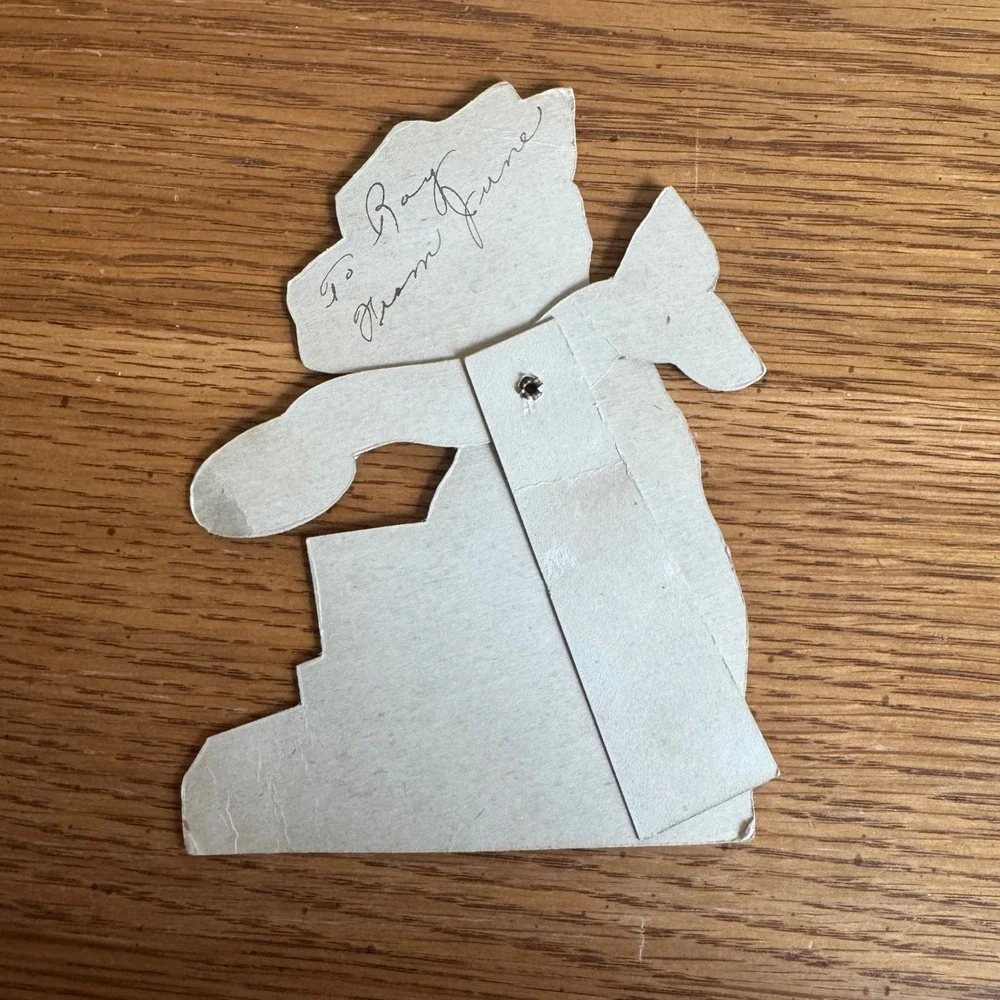 Vintage‎ 1950s Valentine Card Dog Bandaged Sickly Made in USA